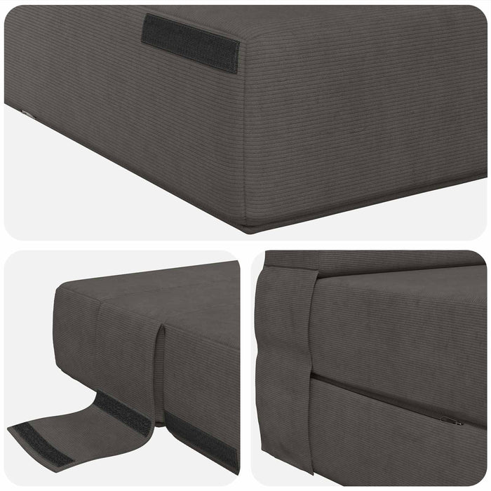 Canapea Pat Pliabilă Gri închis 70 x 72 x 60 cm Țesătură - WALTI WALTI