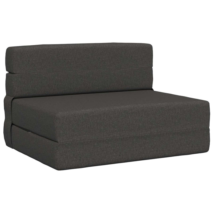 Canapea Pliantă cu Pat Gri închis 190 x 70 x 15 cm țesătură - WALTI WALTI