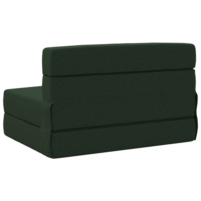 Canapea Pliantă cu Pat Verde închis 190 x 70 x 15 cm țesătură - WALTI WALTI