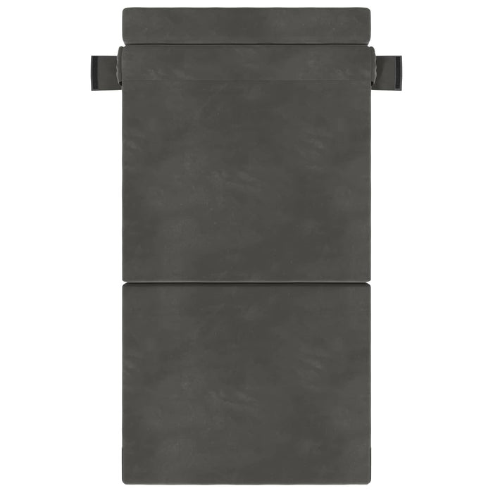 Canapea Pliantă cu Pat Gri închis 190 x 70 x 15 cm Catifea - WALTI WALTI