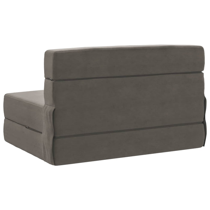 Canapea Pliantă cu Pat Gri deschis 190 x 70 x 15 cm - WALTI WALTI