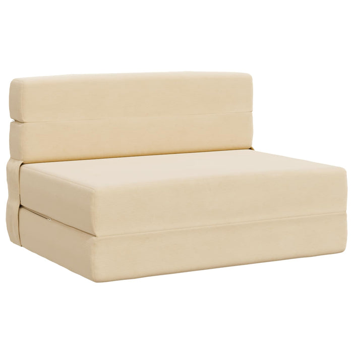 Canapea Pliantă cu Pat Crem 190 x 100 x 15 cm - WALTI WALTI