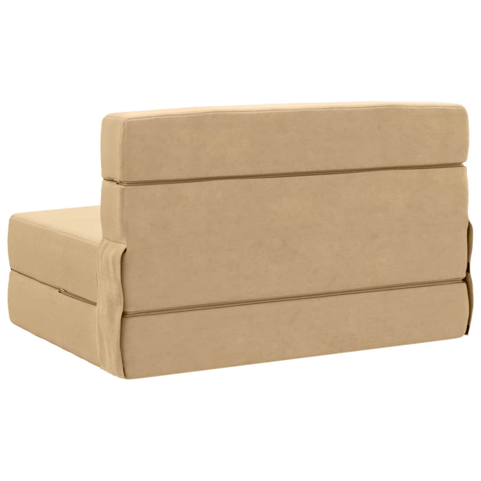 Canapea Pliantă cu Pat Verde deschis gri 190 x 100 x 15 cm - WALTI WALTI
