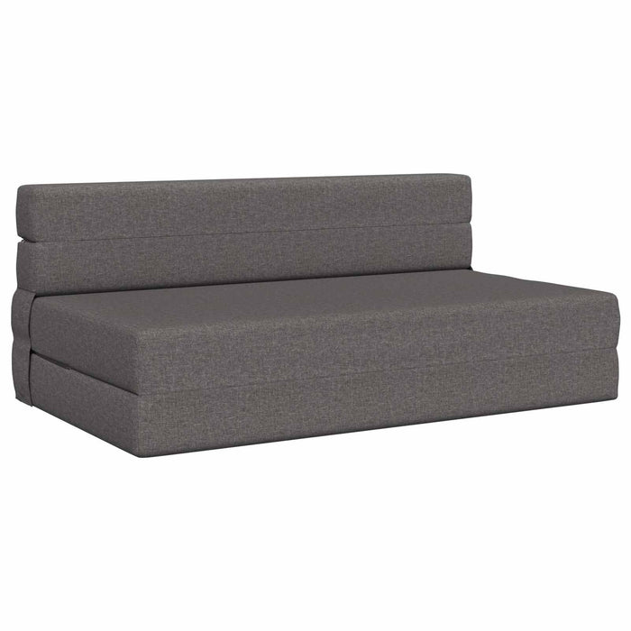 Canapea Pliantă cu Pat Gri deschis 203 x 152 x 15 cm țesătură - WALTI WALTI