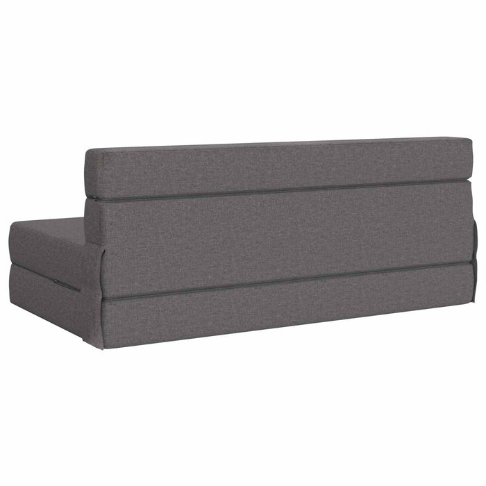 Canapea Pliantă cu Pat Gri deschis 203 x 152 x 15 cm țesătură - WALTI WALTI