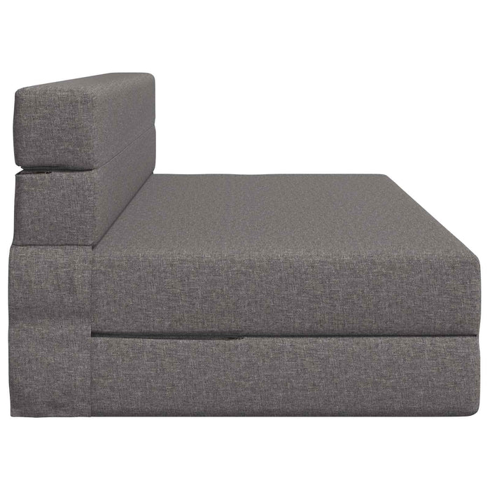 Canapea Pliantă cu Pat Gri deschis 203 x 152 x 15 cm țesătură - WALTI WALTI