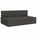 Canapea Pliantă cu Pat Gri închis 203 x 152 x 15 cm țesătură - WALTI WALTI