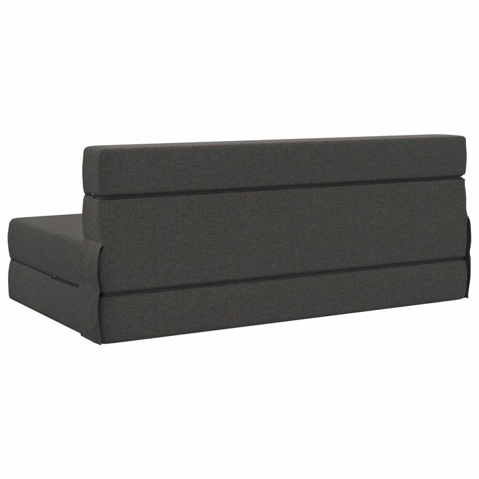 Canapea Pliantă cu Pat Gri închis 203 x 152 x 15 cm țesătură - WALTI WALTI