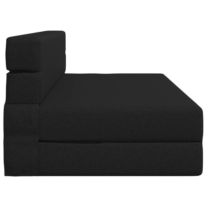Canapea Pliantă cu Pat Negru 203 x 152 x 15 cm țesătură - WALTI WALTI
