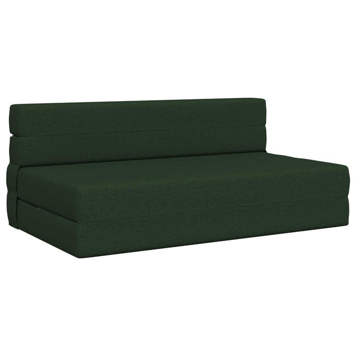 Canapea Pliantă cu Pat Verde închis 203 x 152 x 15 cm țesătură - WALTI WALTI