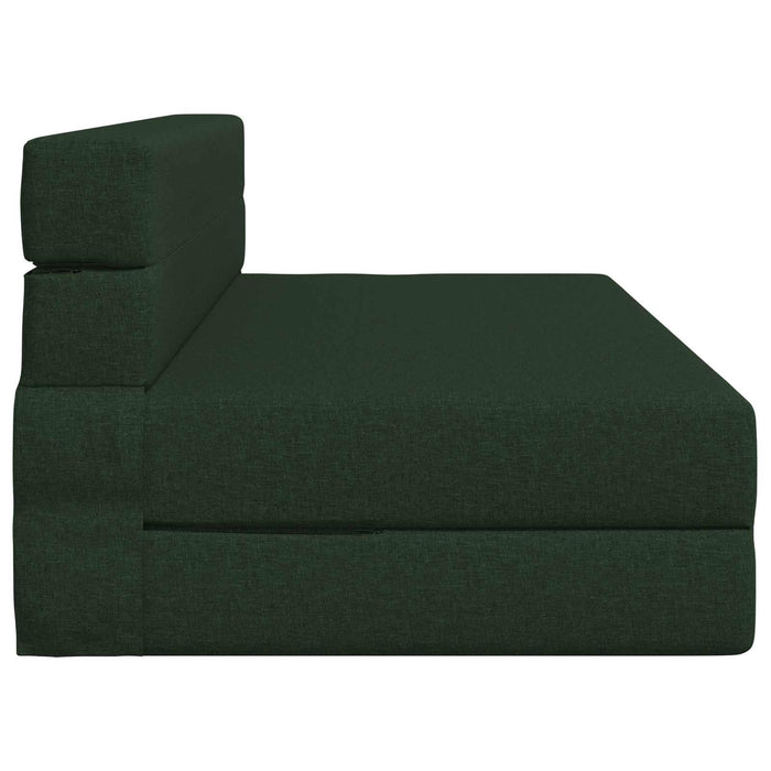Canapea Pliantă cu Pat Verde închis 203 x 152 x 15 cm țesătură - WALTI WALTI