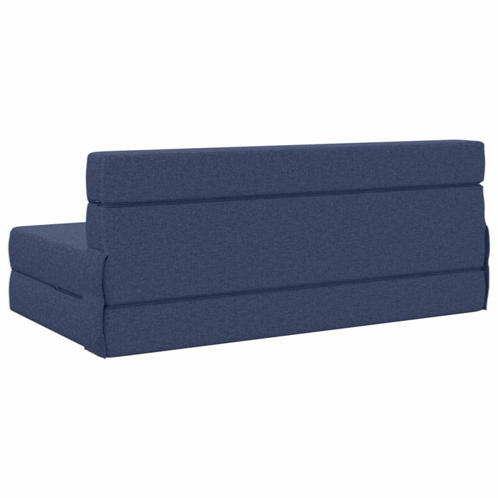 Canapea Pliantă cu Pat albastru 203 x 152 x 15 cm țesătură - WALTI WALTI