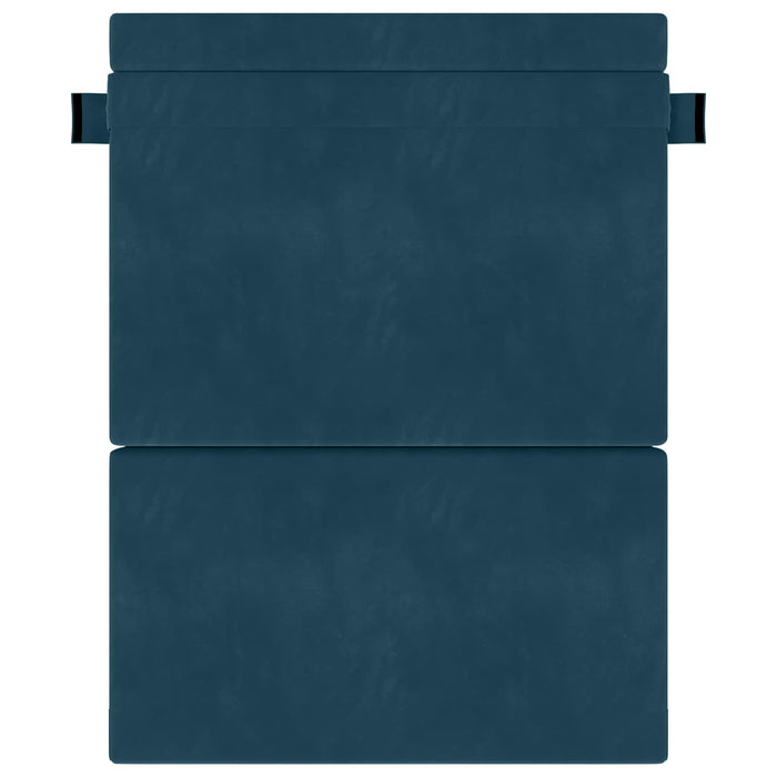 Canapea Pliantă cu Pat albastru 203 x 152 x 15 cm Catifea - WALTI WALTI