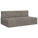 Canapea Pliantă cu Pat Gri deschis 203 x 152 x 15 cm Catifea - WALTI WALTI
