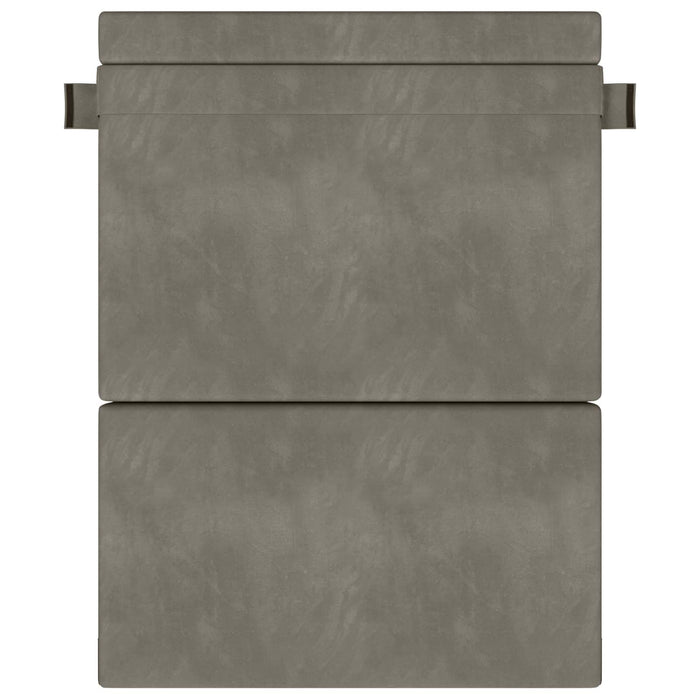 Canapea Pliantă cu Pat Gri deschis 203 x 152 x 15 cm Catifea - WALTI WALTI