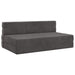 Canapea Pliantă cu Pat Gri închis 203 x 152 x 15 cm Catifea - WALTI WALTI