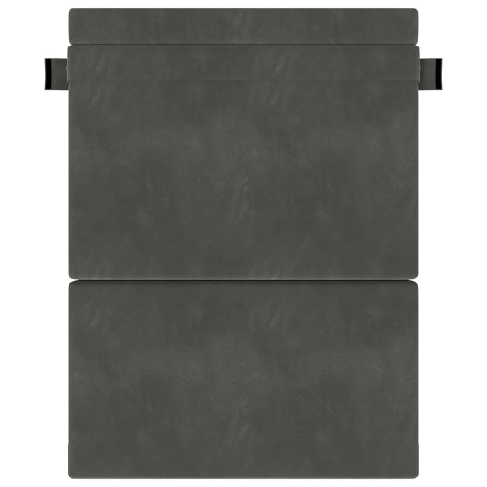 Canapea Pliantă cu Pat Gri închis 203 x 152 x 15 cm Catifea - WALTI WALTI