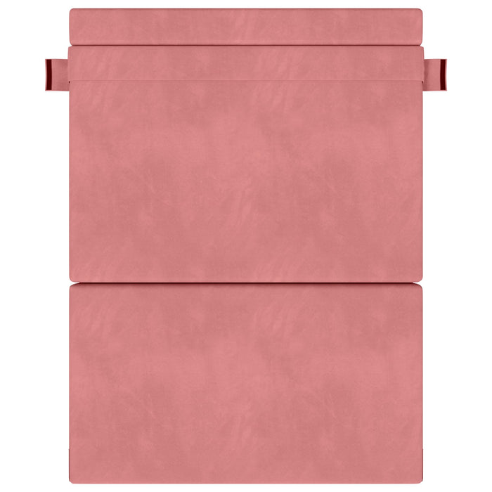 Canapea Pliantă cu Pat Roz 203 x 152 x 15 cm Catifea - WALTI WALTI