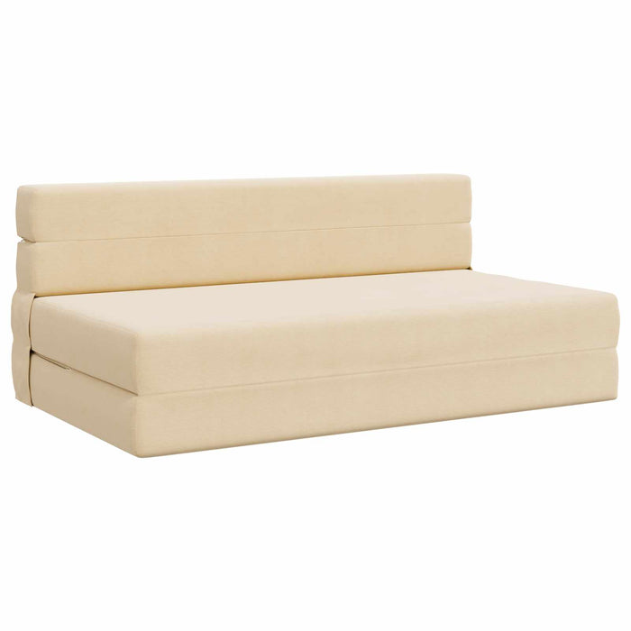 Canapea Pliantă cu Pat Crem 203 x 152 x 15 cm - WALTI WALTI