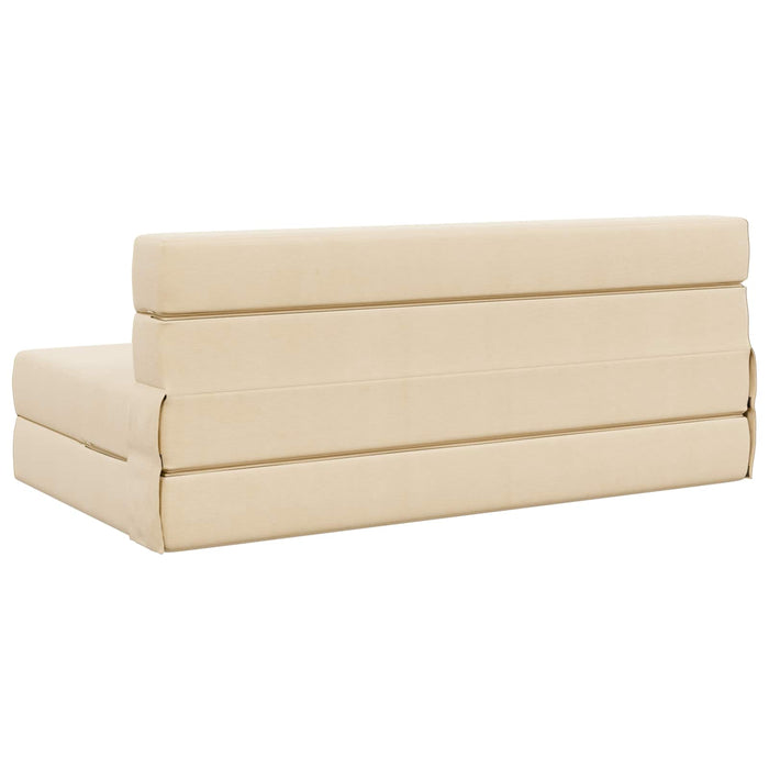 Canapea Pliantă cu Pat Crem 203 x 152 x 15 cm - WALTI WALTI