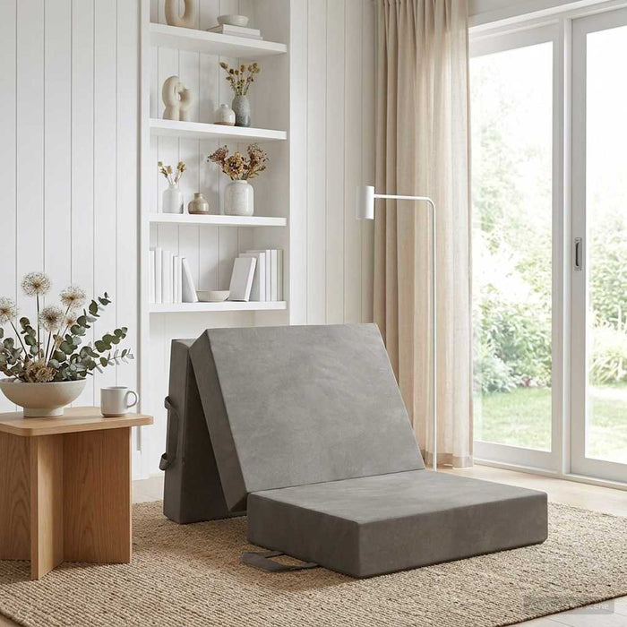 Canapea Pat Pliabilă 75 x 67 x 45 cm Gri deschis - WALTI WALTI