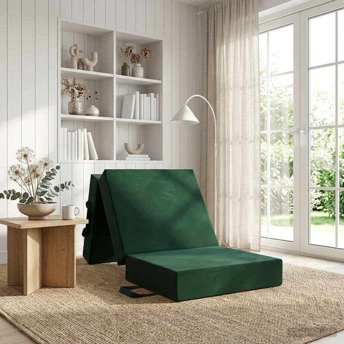 Canapea Pat Pliabilă 75 x 67 x 45 cm Verde închis - WALTI WALTI