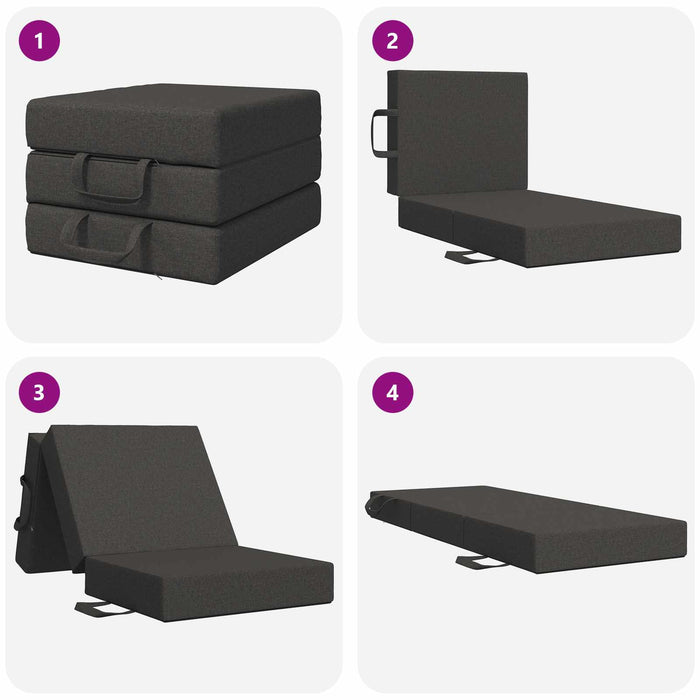Canapea Pat Pliabilă 75 x 67 x 45 cm Gri închis - WALTI WALTI