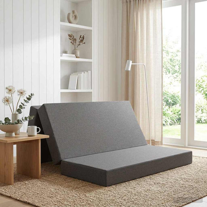 Canapea Pat Pliabilă 120 x 67 x 45 cm Gri deschis - WALTI WALTI