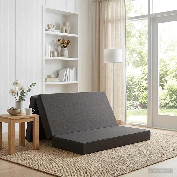 Canapea Pat Pliabilă 120 x 67 x 45 cm Gri închis - WALTI WALTI