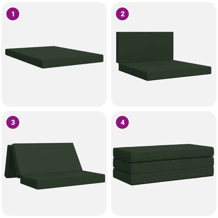 Canapea Pat Pliabilă 120 x 67 x 45 cm Verde închis - WALTI WALTI