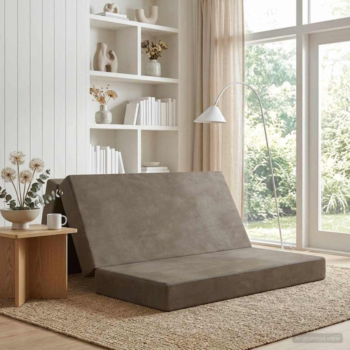 Canapea Pat Pliabilă 120 x 67 x 45 cm Gri deschis - WALTI WALTI