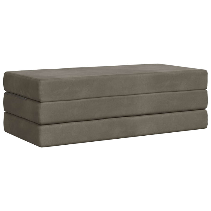 Canapea Pat Pliabilă 120 x 67 x 45 cm Gri deschis - WALTI WALTI