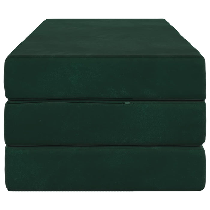 Canapea Pat Pliabilă 120 x 67 x 45 cm Verde închis - WALTI WALTI