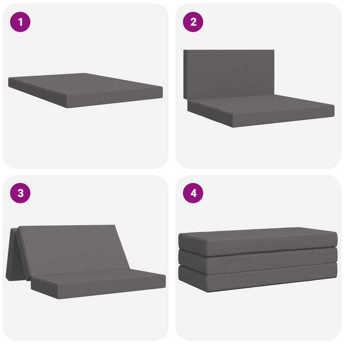 Canapea Pat Pliabilă 140 x 67 x 45 cm Gri deschis - WALTI WALTI