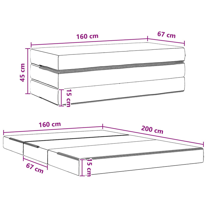 Canapea Pat Pliabilă 160 x 67 x 45 cm albastru - WALTI WALTI