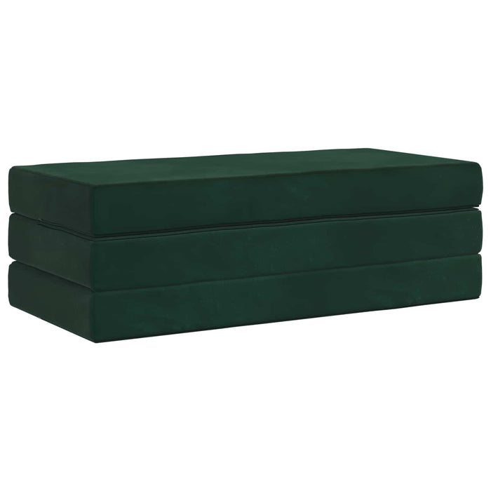 Canapea Pat Pliabilă 160 x 67 x 45 cm Verde închis - WALTI WALTI