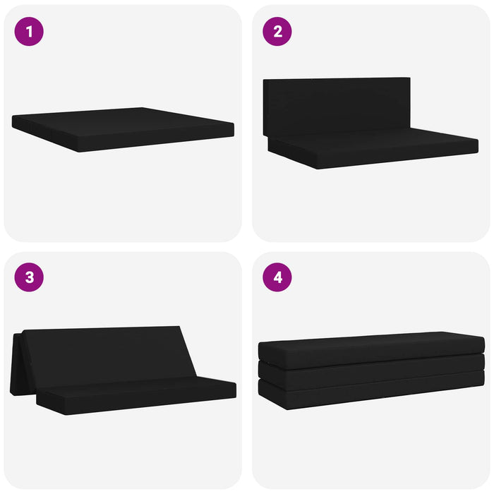 Canapea Pat Pliabilă 180 x 67 x 45 cm Negru - WALTI WALTI