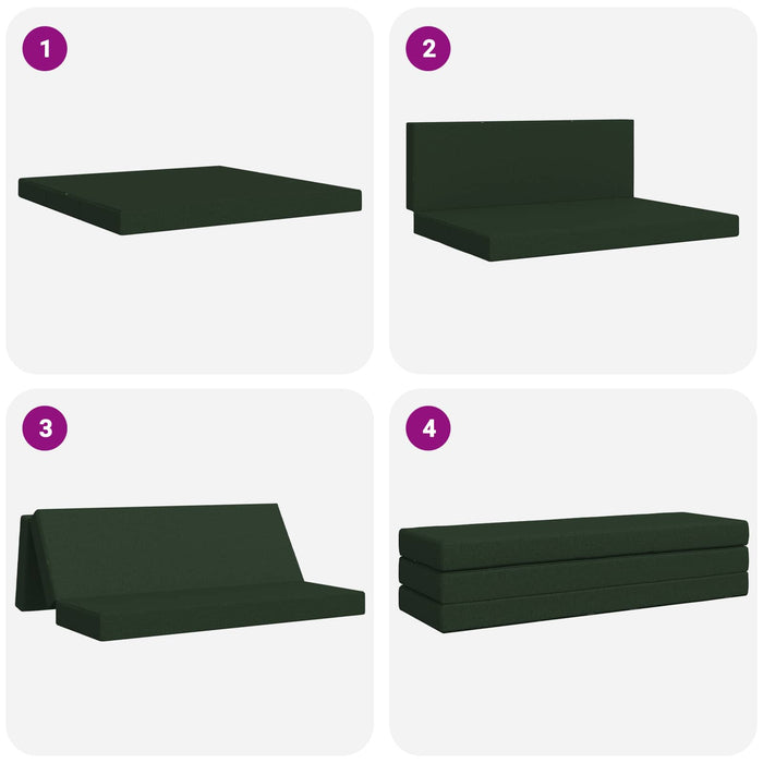 Canapea Pat Pliabilă 180 x 67 x 45 cm Verde închis - WALTI WALTI