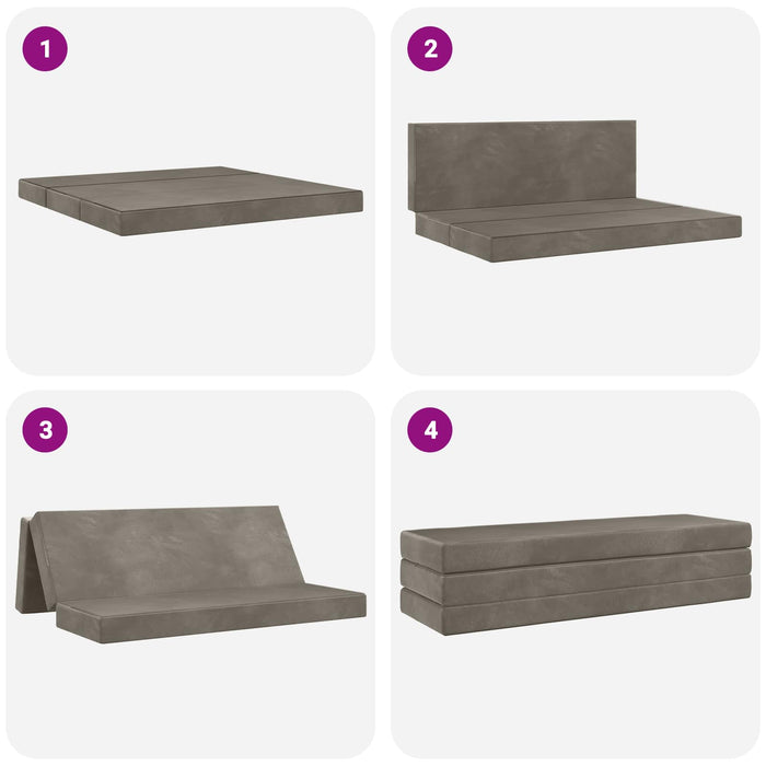 Canapea Pat Pliabilă 180 x 67 x 45 cm Gri deschis - WALTI WALTI