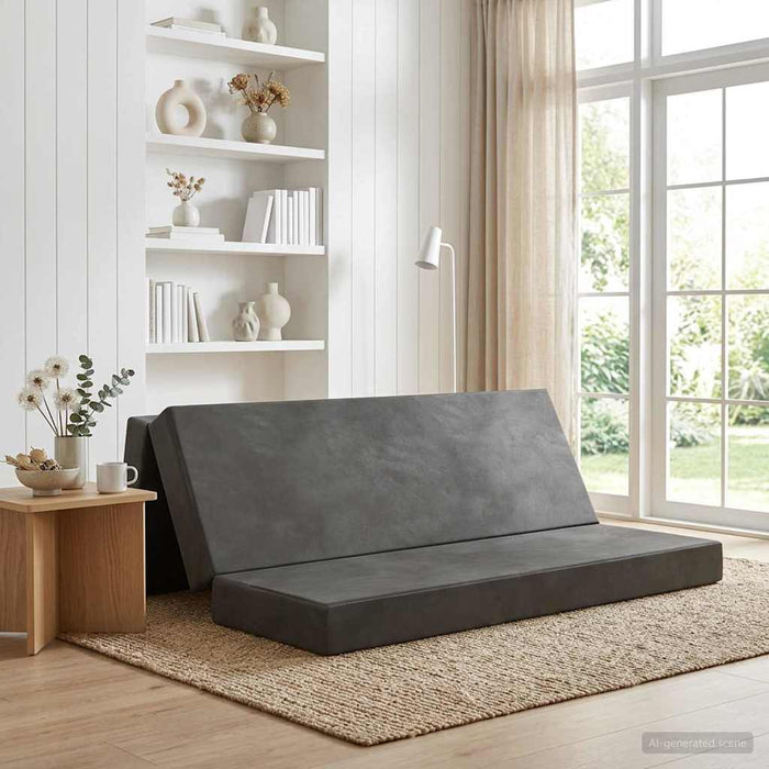 Canapea Pat Pliabilă 180 x 67 x 45 cm Gri închis - WALTI WALTI