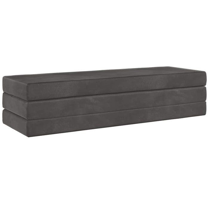 Canapea Pat Pliabilă 180 x 67 x 45 cm Gri închis - WALTI WALTI