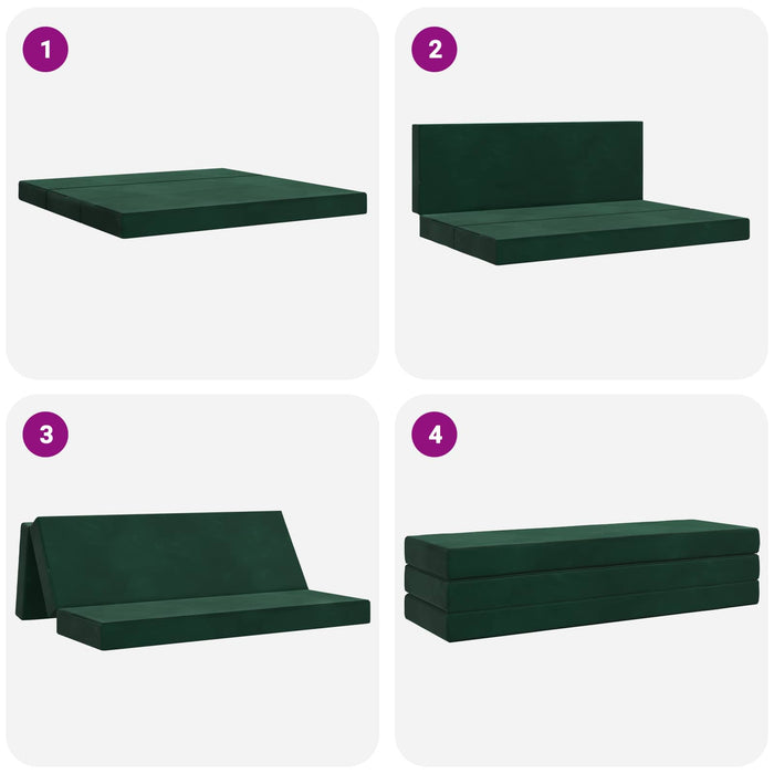 Canapea Pat Pliabilă 180 x 67 x 45 cm Verde închis - WALTI WALTI