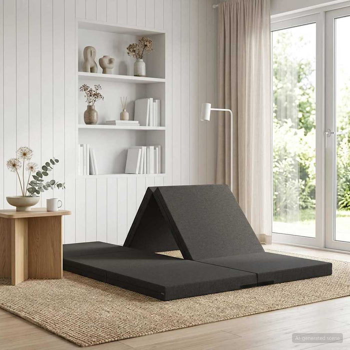 Canapea Pat Pliabilă 140 x 67 x 45 cm Gri închis - WALTI WALTI