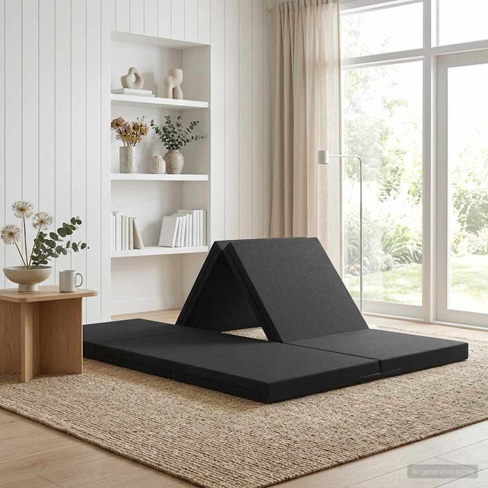 Canapea Pat Pliabilă 140 x 67 x 45 cm Negru - WALTI WALTI