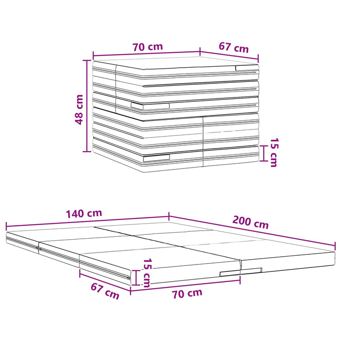 Canapea Pat Pliabilă 140 x 67 x 45 cm albastru - WALTI WALTI