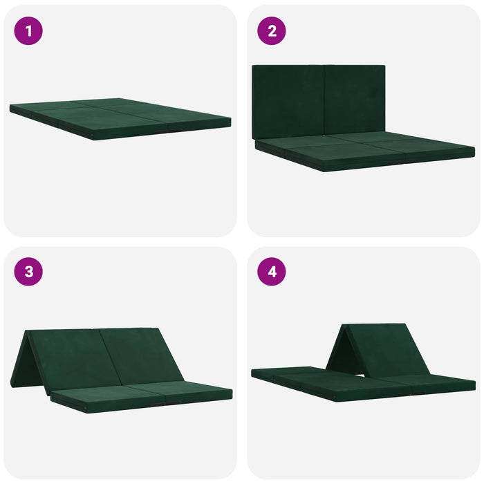 Canapea Pat Pliabilă 140 x 67 x 45 cm Verde închis - WALTI WALTI