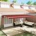 Cortina Retractabilă Portocalie și maro 600 x 300 cm țesătură - WALTI WALTI