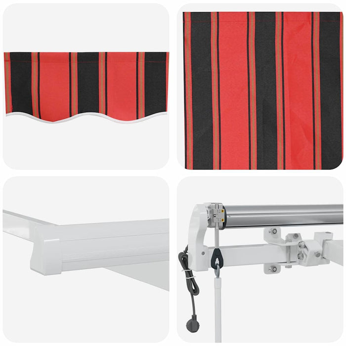 Cortina Retractabilă Dungi Portocalie și maro 400 × 300 cm țesătură - WALTI WALTI