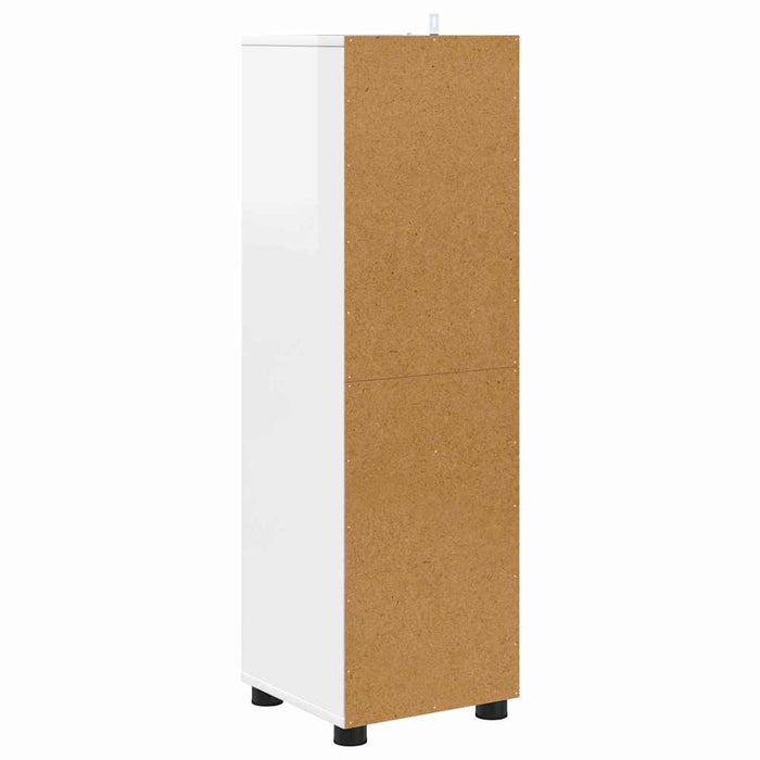 Dulap de Baie Alb lucios 30,5 x 30 x 101 cm Lemn prelucrat WALTI