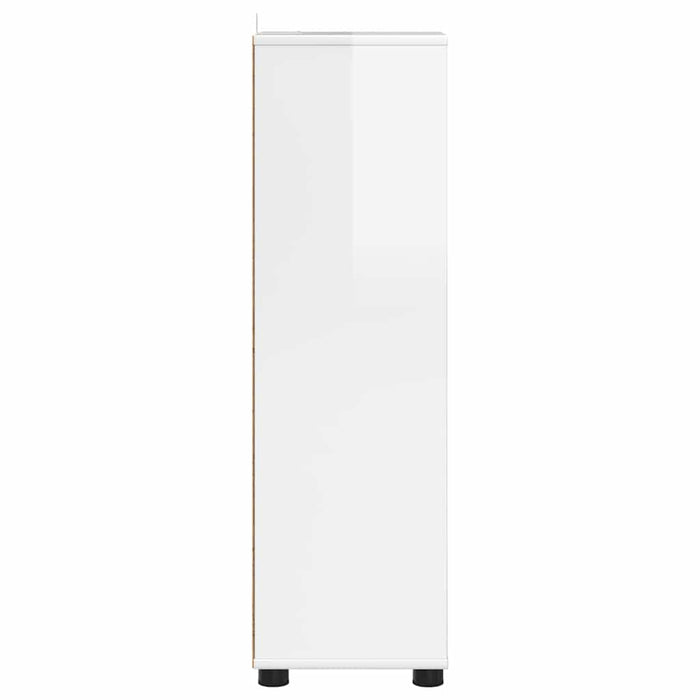 Dulap de Baie Alb lucios 30,5 x 30 x 101 cm Lemn prelucrat WALTI